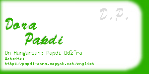 dora papdi business card